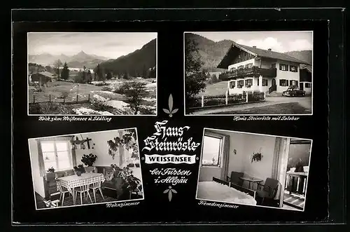 AK Füssen /Allgäu, Gasthaus Steinrösle am Weissensee