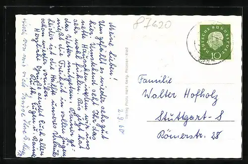 AK Füssen /Allgäu, Gasthaus Steinrösle am Weissensee