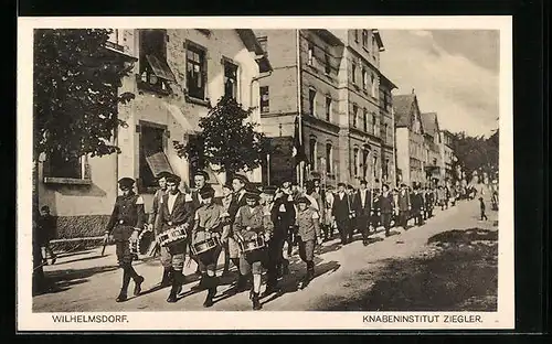 AK Wilhelmsdorf in Württ., Parade des Knabeninstuts Ziegler