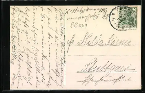 AK Tettnang, Blick auf das Schloss