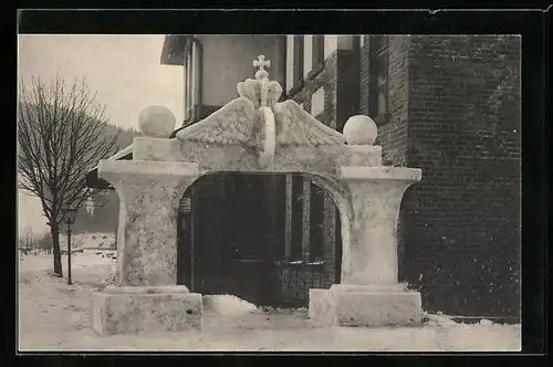 AK Wildemann /Oberharz, Ortsgruppenfest d. O. H. S. K. 1914, Schneebauten