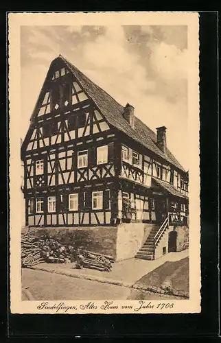 AK Sindelfingen, Altes Haus vom Jahre 1708