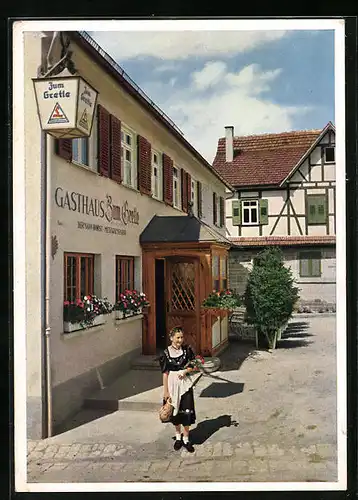 AK Strümpfelbach i. R., Gasthaus u. Metzgerei zum Gretle