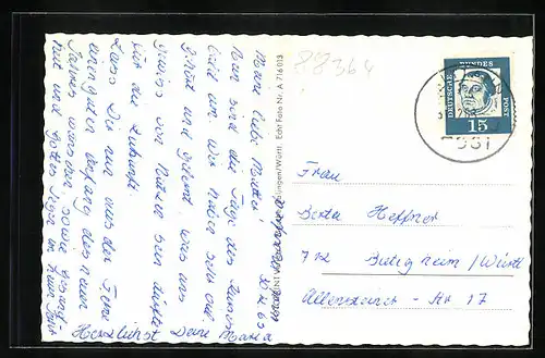AK Alttann b. Wolfegg, Haus Marientann, Hölltal, Ortsansicht