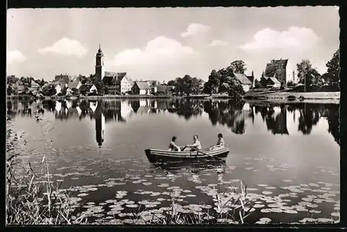 AK Kisslegg /Allgäu, Seepartie gegen Zentrum