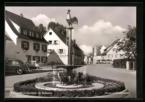 AK Immenstaad /Bodensee, Strasse am Hennenschlitterbrunen