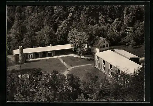 AK Hasenweiler, Ferienheim Haslachmühle, Fliegeraufnahme