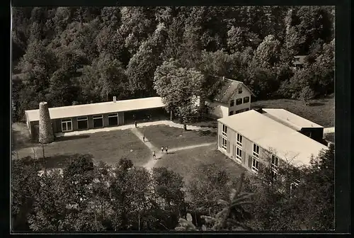 AK Hasenweiler, Ferienheim Haslachmühle, Fliegeraufnahme