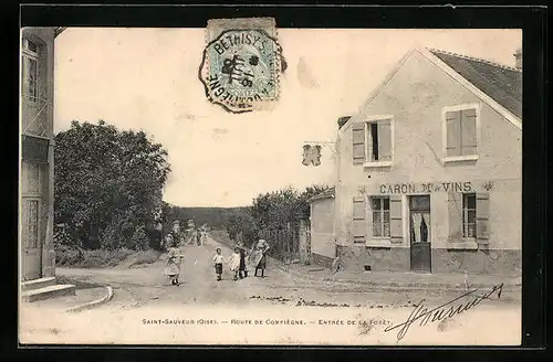 AK Saint-Sauveur, Route de Compiegne, Entree de la Foret