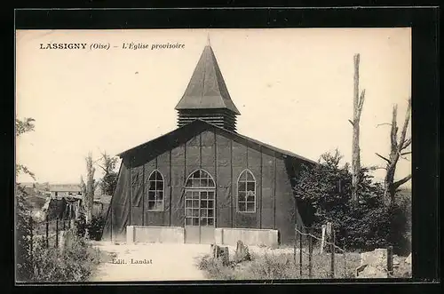 AK Lassigny, L`Eglise provisoire