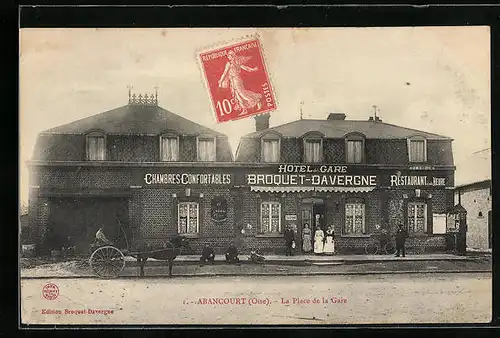 AK Abancourt, La Place de la Gare