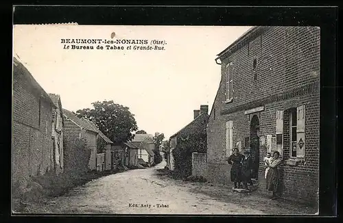 AK Beaumont-les-Nonains, Le Bureau de Tabac et Grande Rue