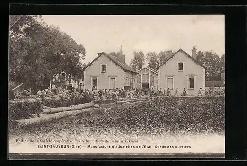 AK Saint-Sauveur, Manufacture d`allumeltes de l`Etat-Sortie des ouvriers
