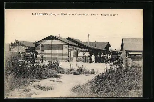 AK Lassigny, Hôtel de la Croix d`Or, Tabac
