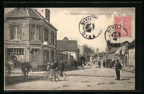 AK Haudivillers, Rue de Crévecoeur