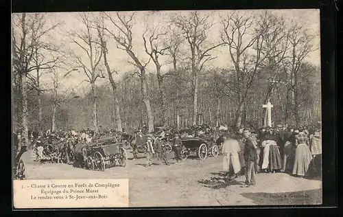 AK Compiègne, Chasse à Courre en Forêt