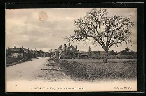 AK Sempigny, Vue prise de la Route de Carlepont