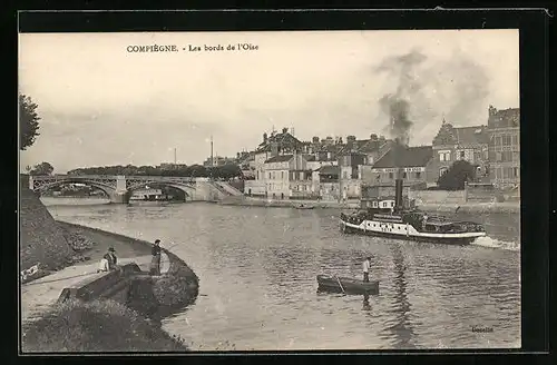 AK Compiègne, Les bords de l`Oise