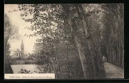 AK Coye, Allée du Parc au bord de l`Étang