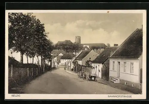 AK Belzig, Bahnhofstrasse im Ortskern