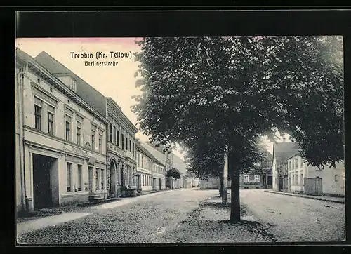 AK Trebbin /Kr. Teltow, Blick in die Berlinerstrasse