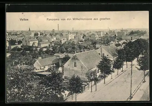 AK Velten, Panorama von der Wilhelmstrasse aus