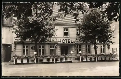 Foto-AK Wendisch-Buchholz, Hotel Deutsches Haus von Paul Miethke