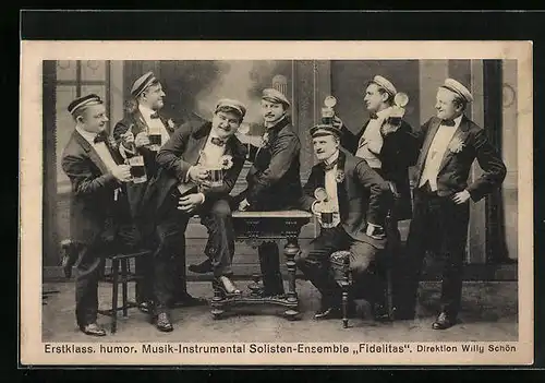 AK Erstklass. humor. Musik-Instrumental Solisten-Ensemble Fidelitas, Dir. Willy Schön