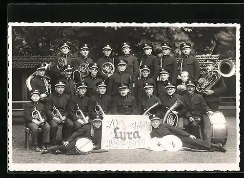 Foto-AK Musiker-Kapelle Lyra 1925-35