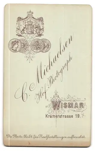 Fotografie C. Michaelsen, Wismar, Krämerstrasse 19, Jüngling mit gelocktem Haar