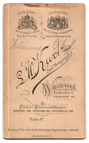 Fotografie L. W. Kurtz, Wiesbaden, Herr mit ausgeprägtem Oberlippenbart