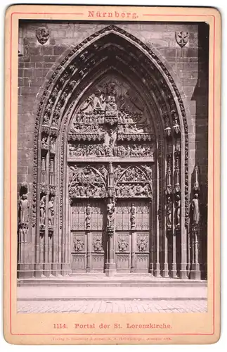 Fotografie Römmler & Jonas, Dresden, Ansicht Nürnberg, Portal der St. Lorenzkirche