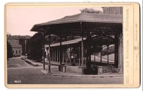 Fotografie Ernst Roepke, Wiesbaden, Ansicht Bad Schwalbach, Strassenpartie am Weinbrunnen