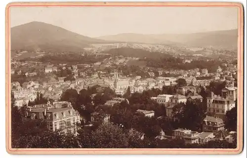 Fotografie unbekannter Fotograf, Ansicht Baden-Baden, Panoramablick mit der reformierten Kirche