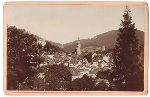 Fotografie unbekannter Fotograf, Ansicht Baden-Baden, Blick auf das Schloss mit Friedrichsbad