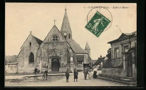 AK Cauvigny, Eglise et Mairie