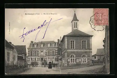 AK Berthecourt, Mairie et Hospice