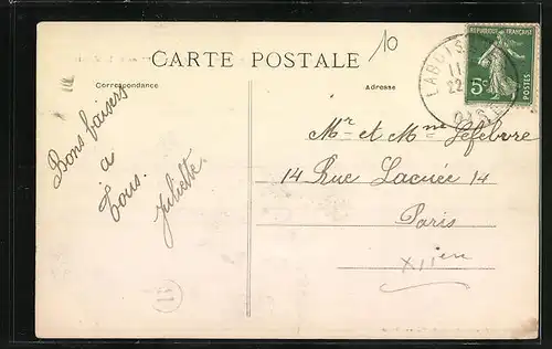 AK Le Coudray-Belle-Gueule, Place de la Mairie