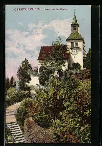 AK Obertürkheim, Partie bei der Kirche