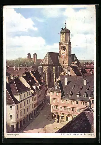 AK Memmingen, Blick auf St. Martin und St. Joseph