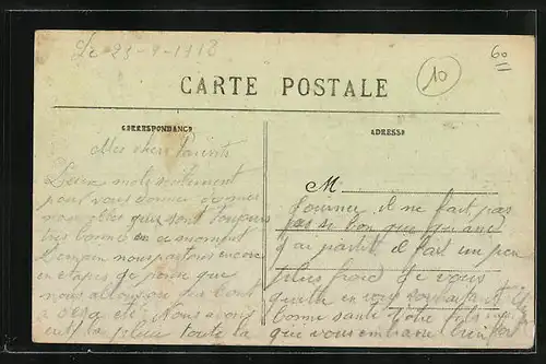 AK Romescamps, Route de la Gare