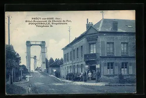 AK Précy-sur-Oise, Hôtel-Restaurant du Chemin de Fer
