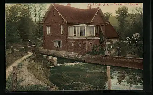 AK Beauvais, Vue sur le Thérain