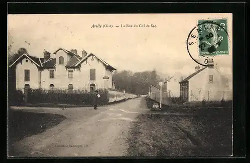 AK Avilly, La Rue du Cul de Sac