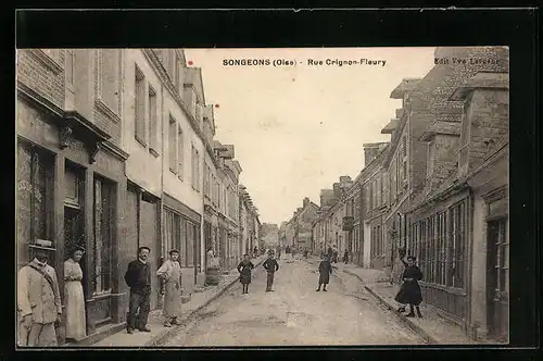 AK Songeons, Rue Crignon-Fleury
