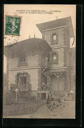 AK Nogent-les-Vierges, Le Chateau, Chalet du jardinier dans le Potager