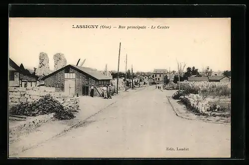 AK Lassigny, Rue principale, La Centre