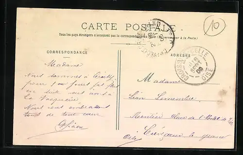 AK Croissy-sur-Celle, L`Eglise et l`ancienne Abbaye