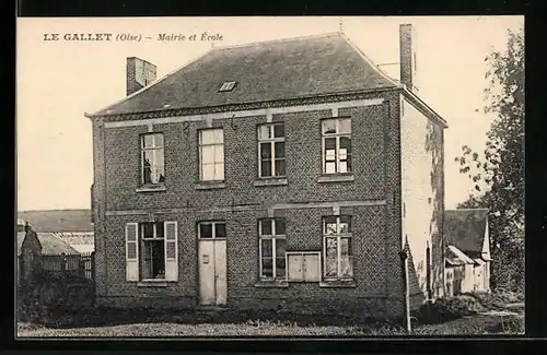 AK Le Gallet, Mairie et Ecole
