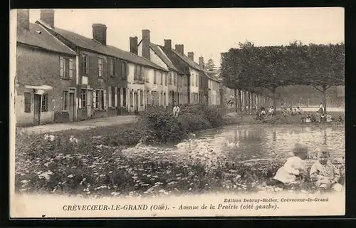 AK Crèvecoeur-le-Grand, Avenue de la Prairie